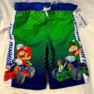 BNWT: Boys Large Mario Kart Swim Trunks